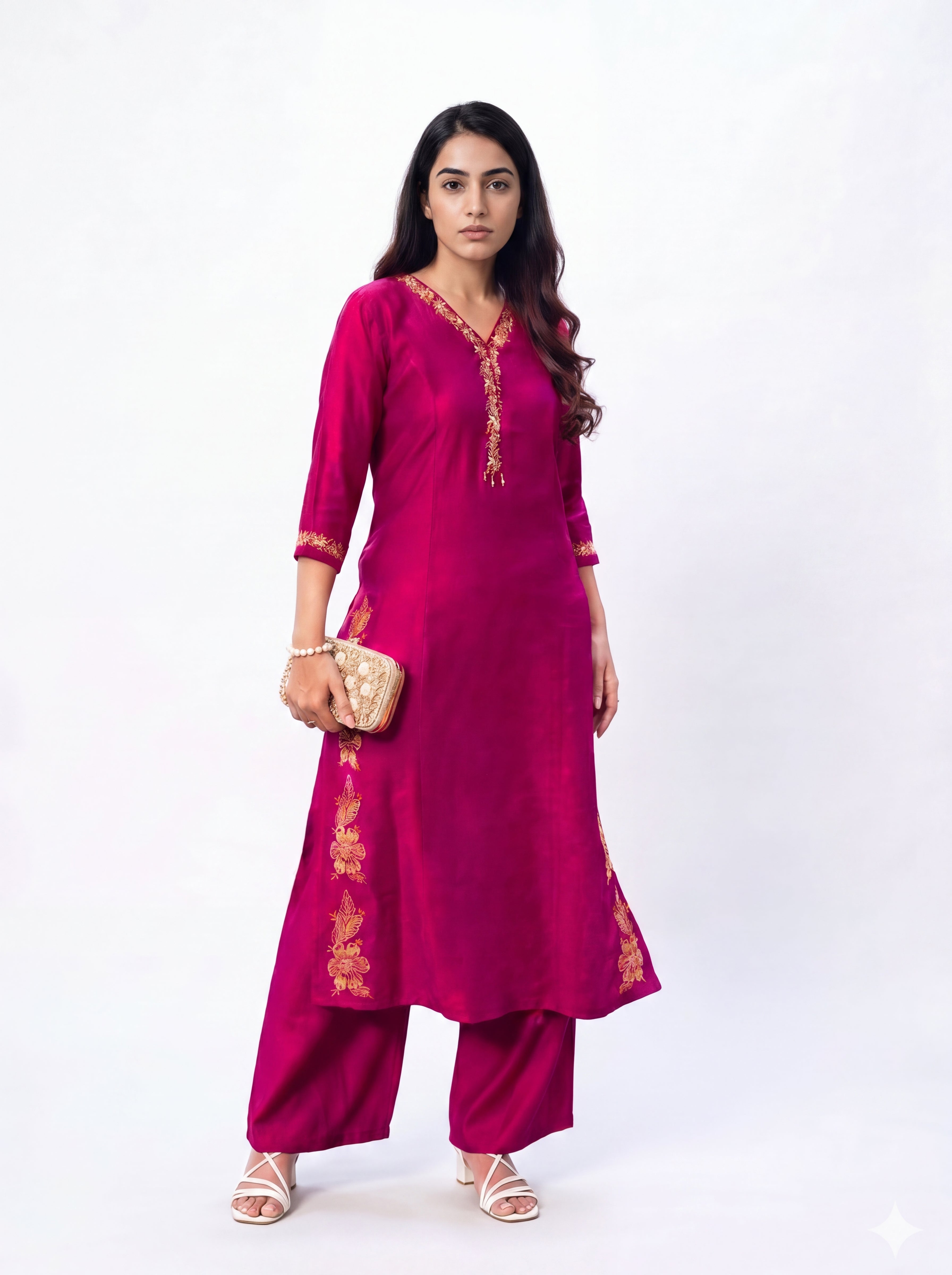Rani Viscose Embroidery Kurti Co-Ord Set