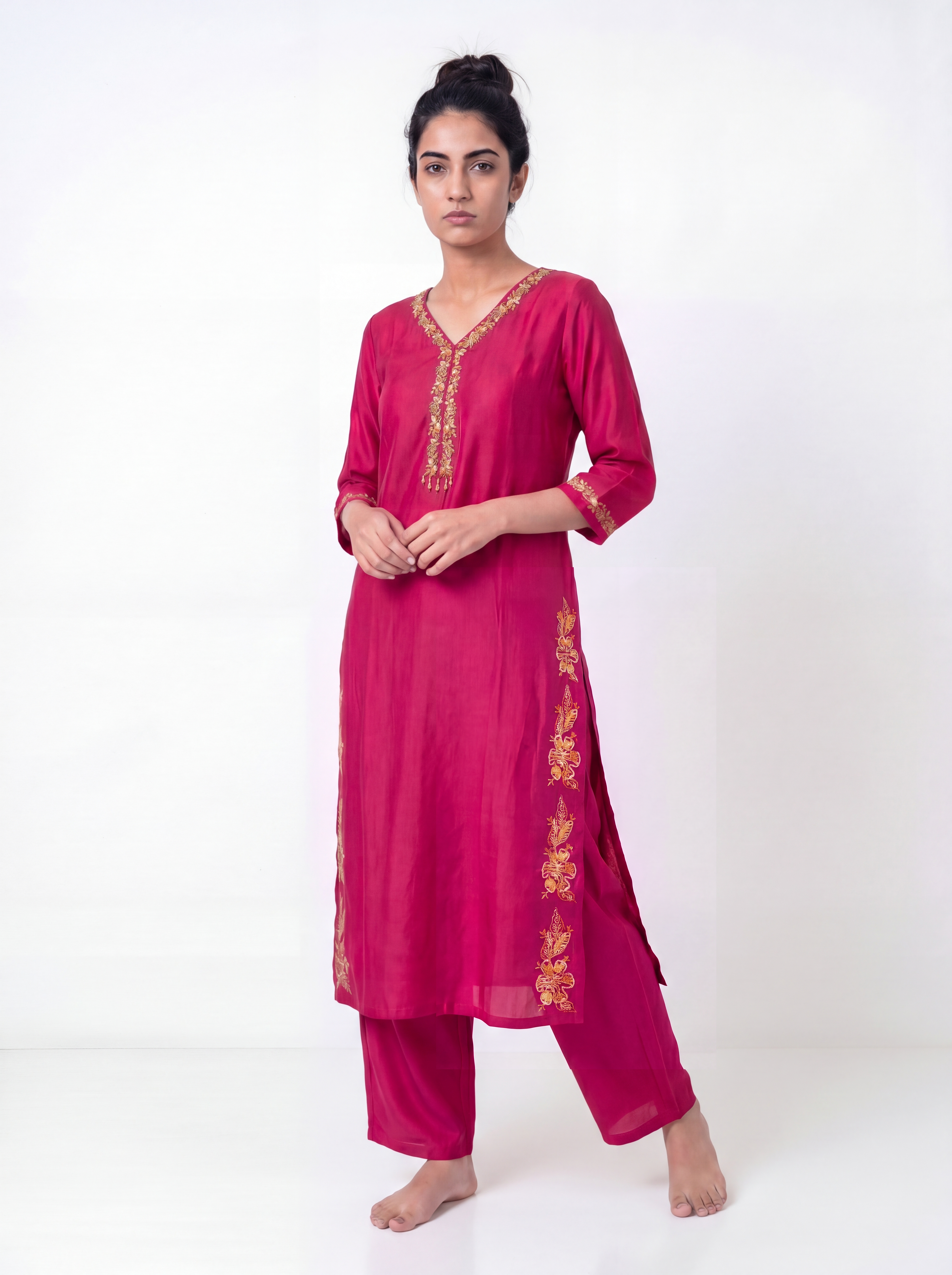 Rani Viscose Embroidery Kurti Co-Ord Set