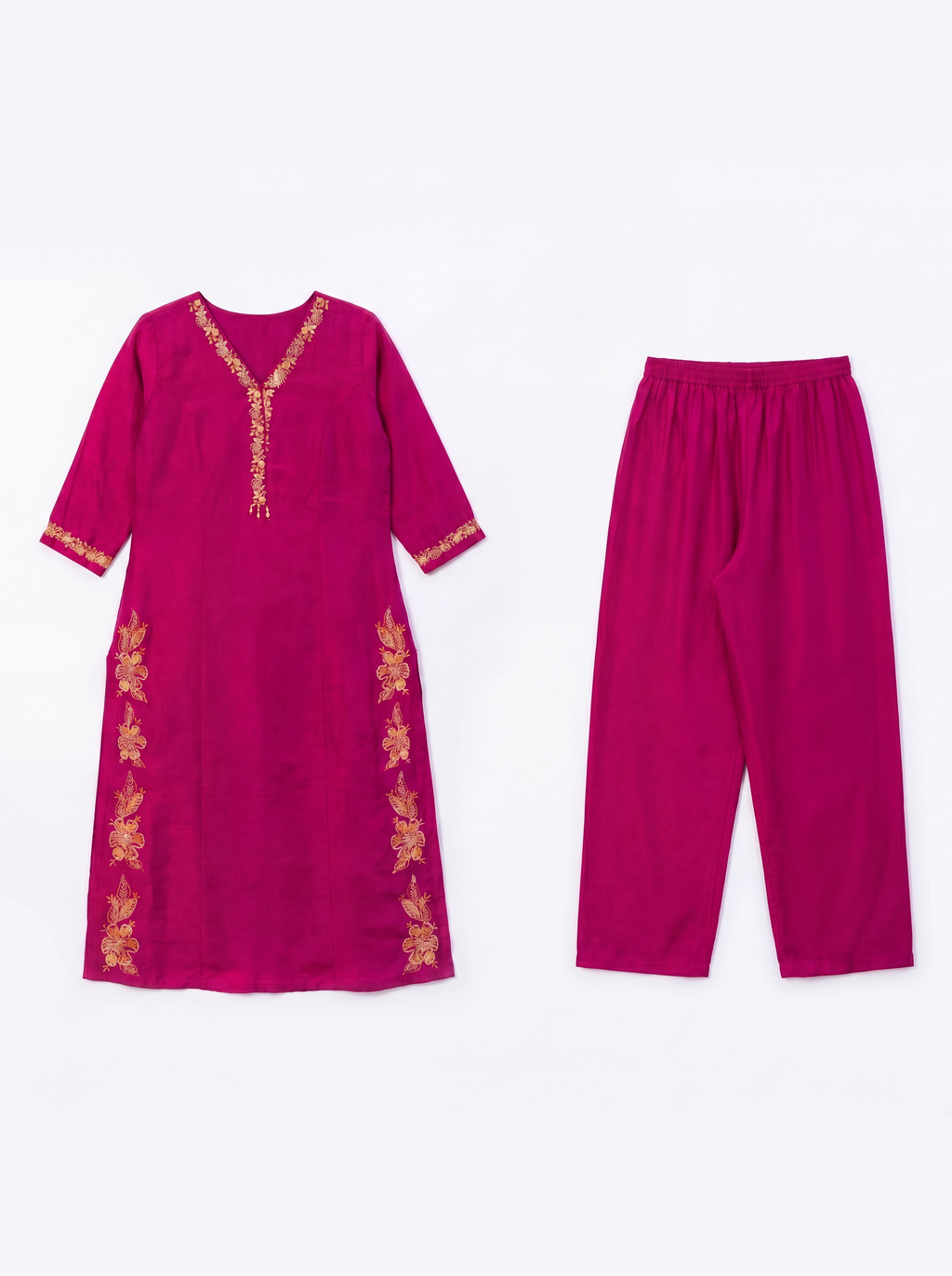 Rani Viscose Embroidery Kurti Co-Ord Set