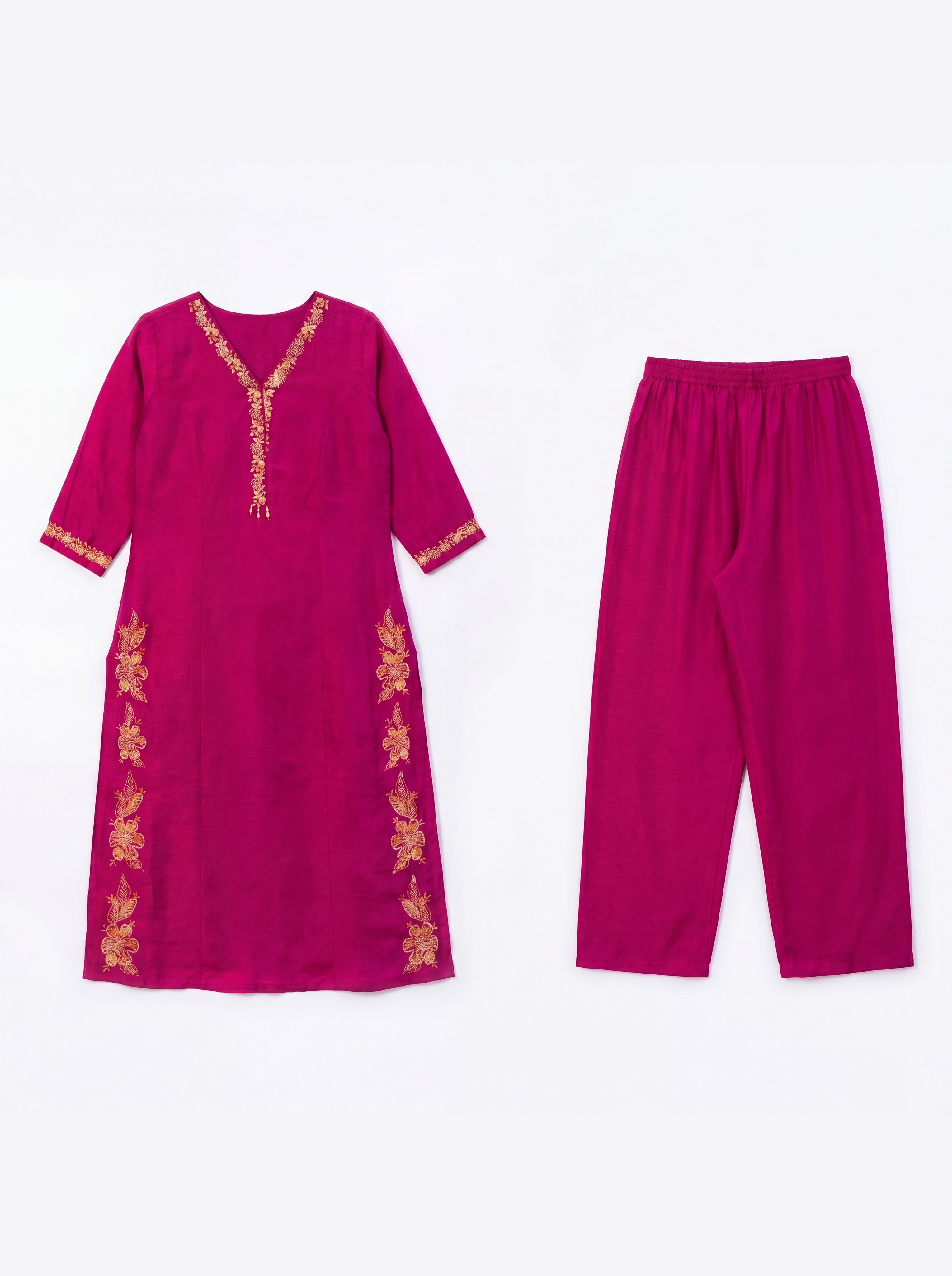 Rani Viscose Embroidery Kurti Co-Ord Set