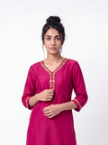 Rani Viscose Embroidery Kurti Co-Ord Set
